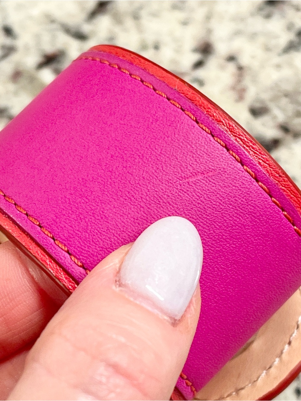Coach Vintage Pink Leather Cuff Bracelet with Turn Lock EUC - Picture 10 of 10